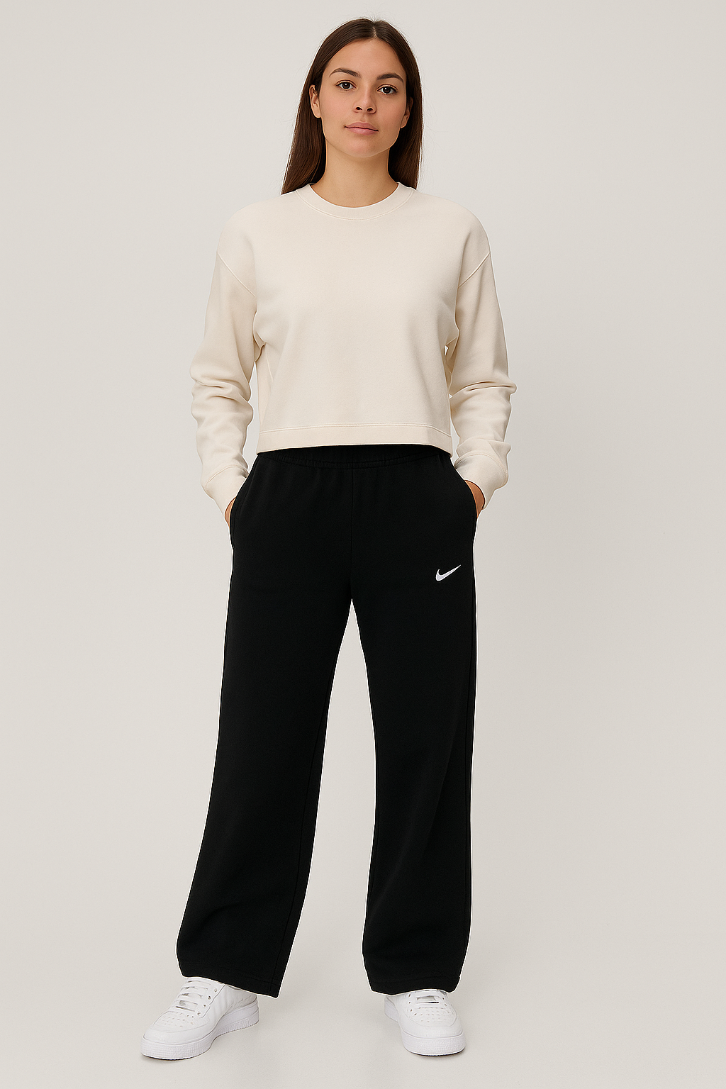 Nike Mirror Wide-Leg Sweatpants – Black – Women