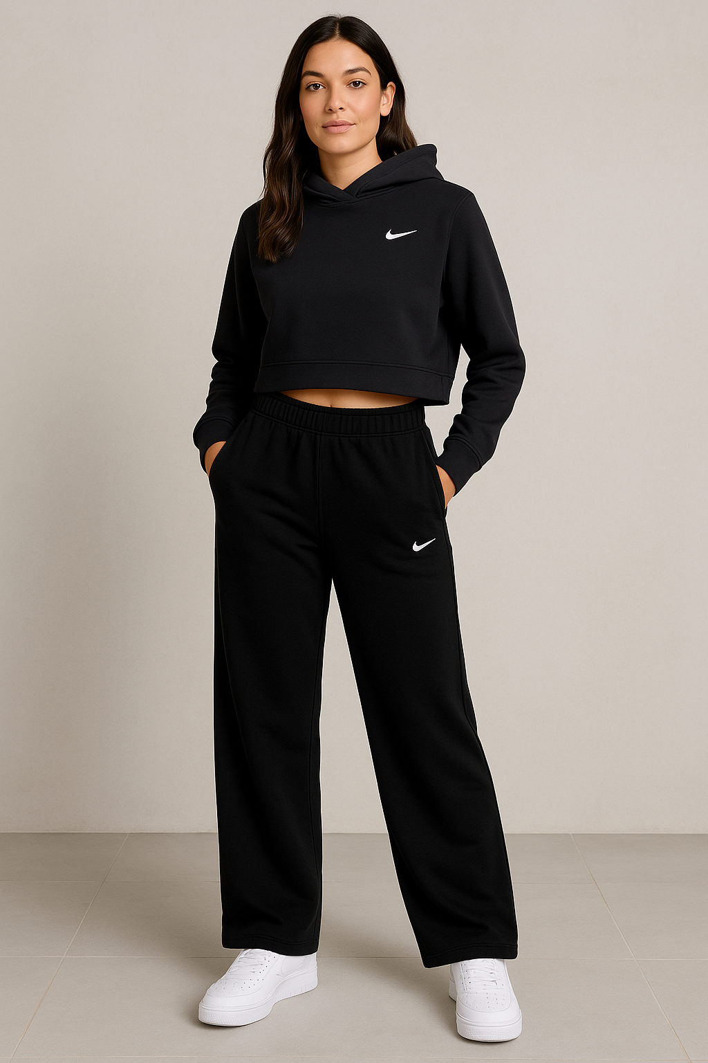 Nike Mirror Wide-Leg Sweatpants – Black – Women