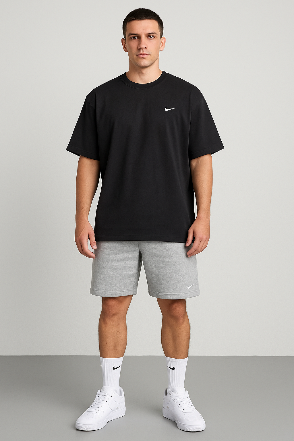 Nike Regular Fit Mirror Shorts – Light Gray