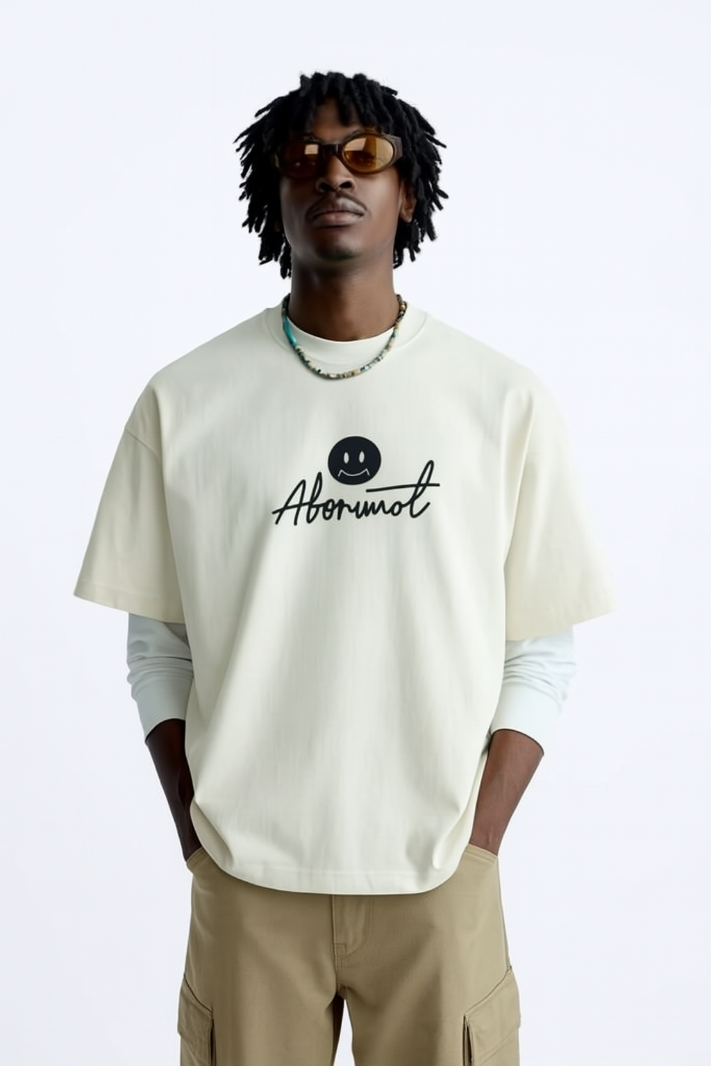 Abnormal Bear Graphic regular T-Shirt – Off White