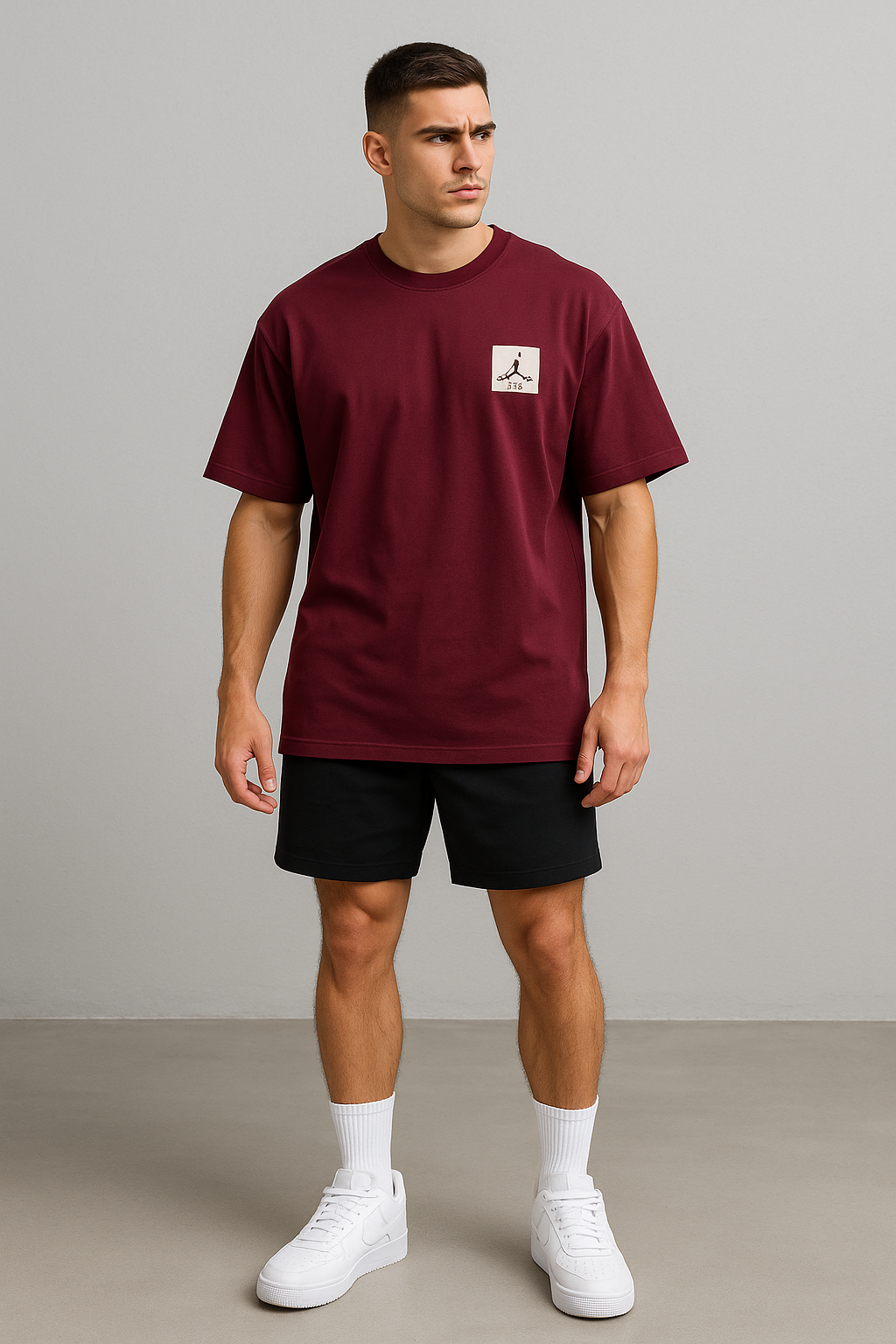 Air Jordan Oversized Mirror T-Shirt – Burgundy