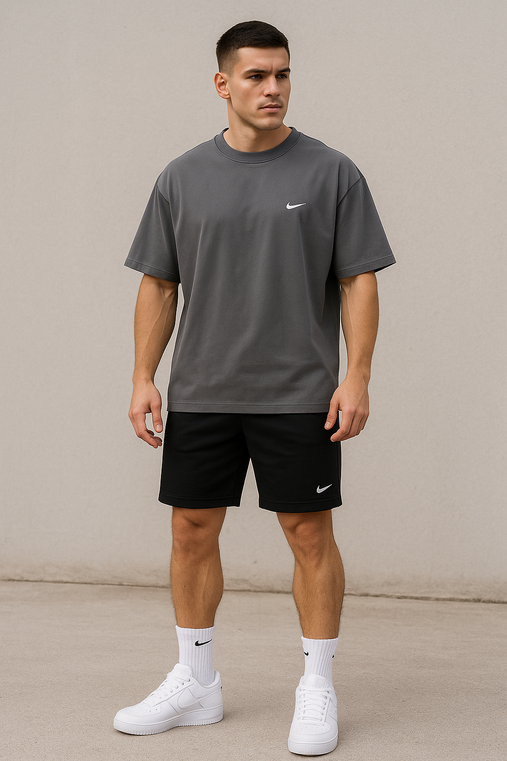 Nike Regular Fit Mirror Shorts – Black