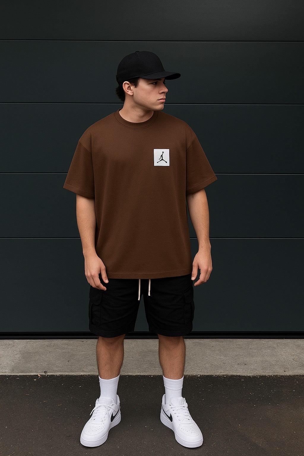 Air Jordan Oversized Mirror T-Shirt – Brown