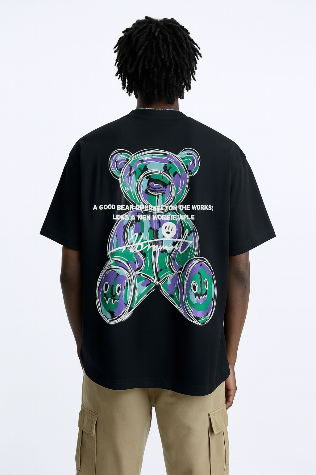Abnormal Bear Graphic T-Shirt – Black | Regular