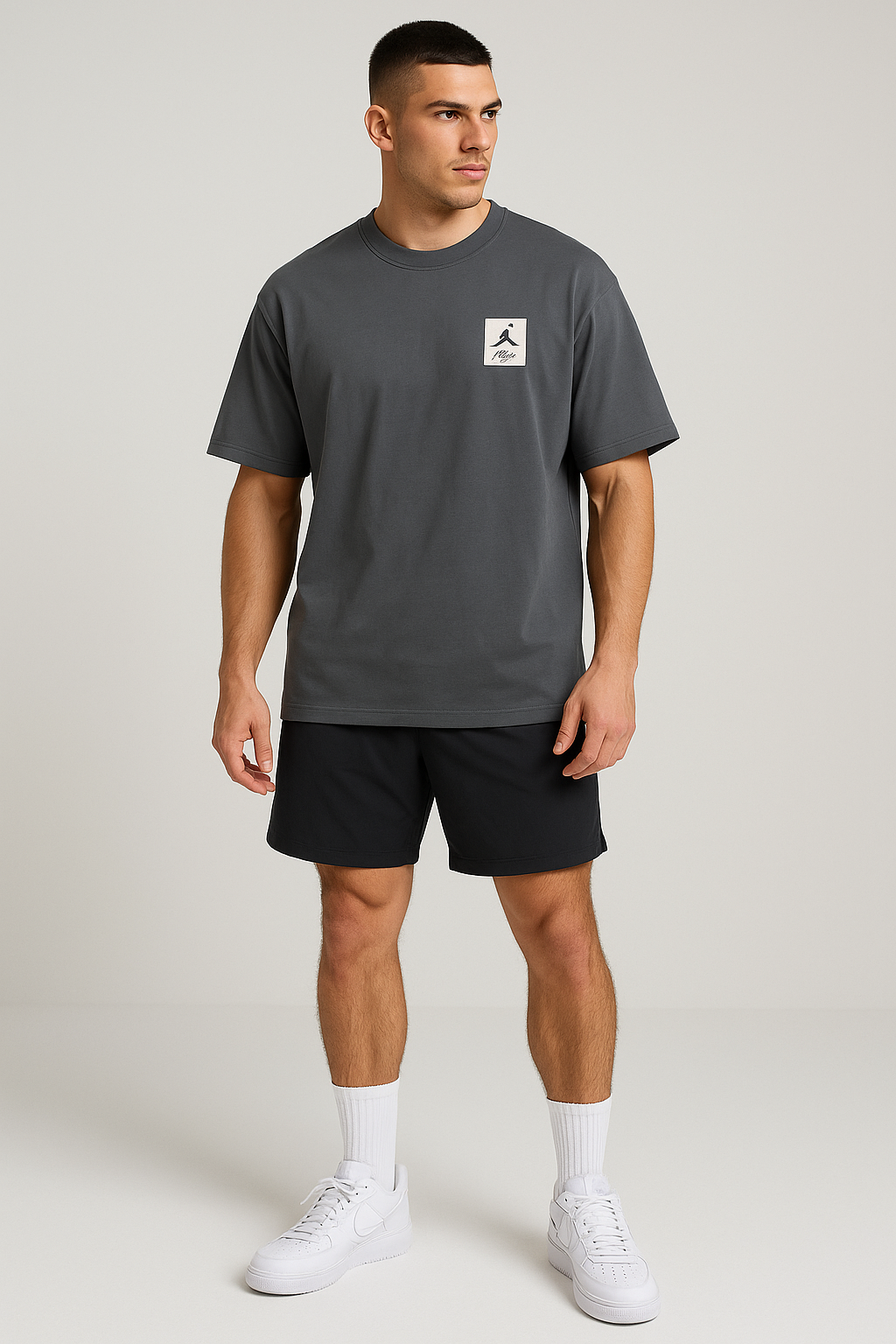 Air Jordan Oversized Mirror T-Shirt – Dark Gray
