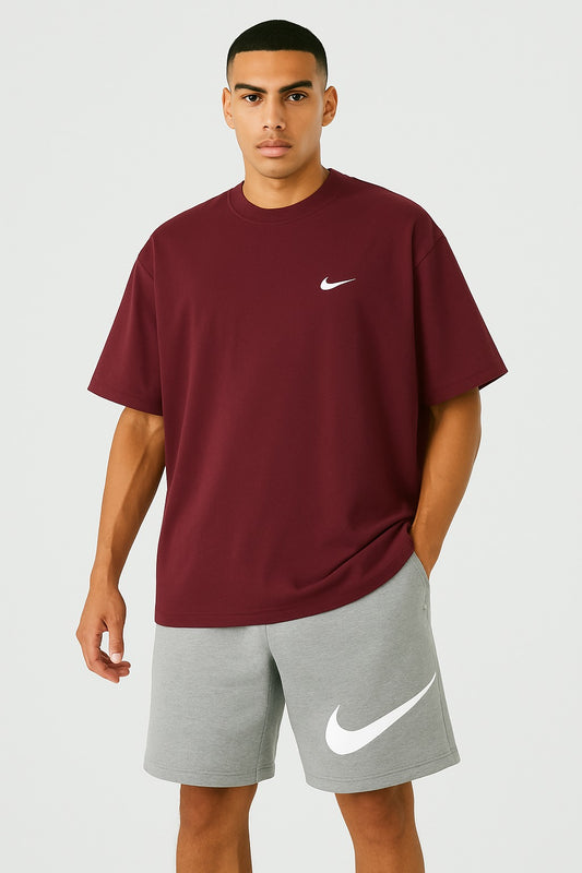 Nike Oversized Mirror T-Shirt – Burgundy