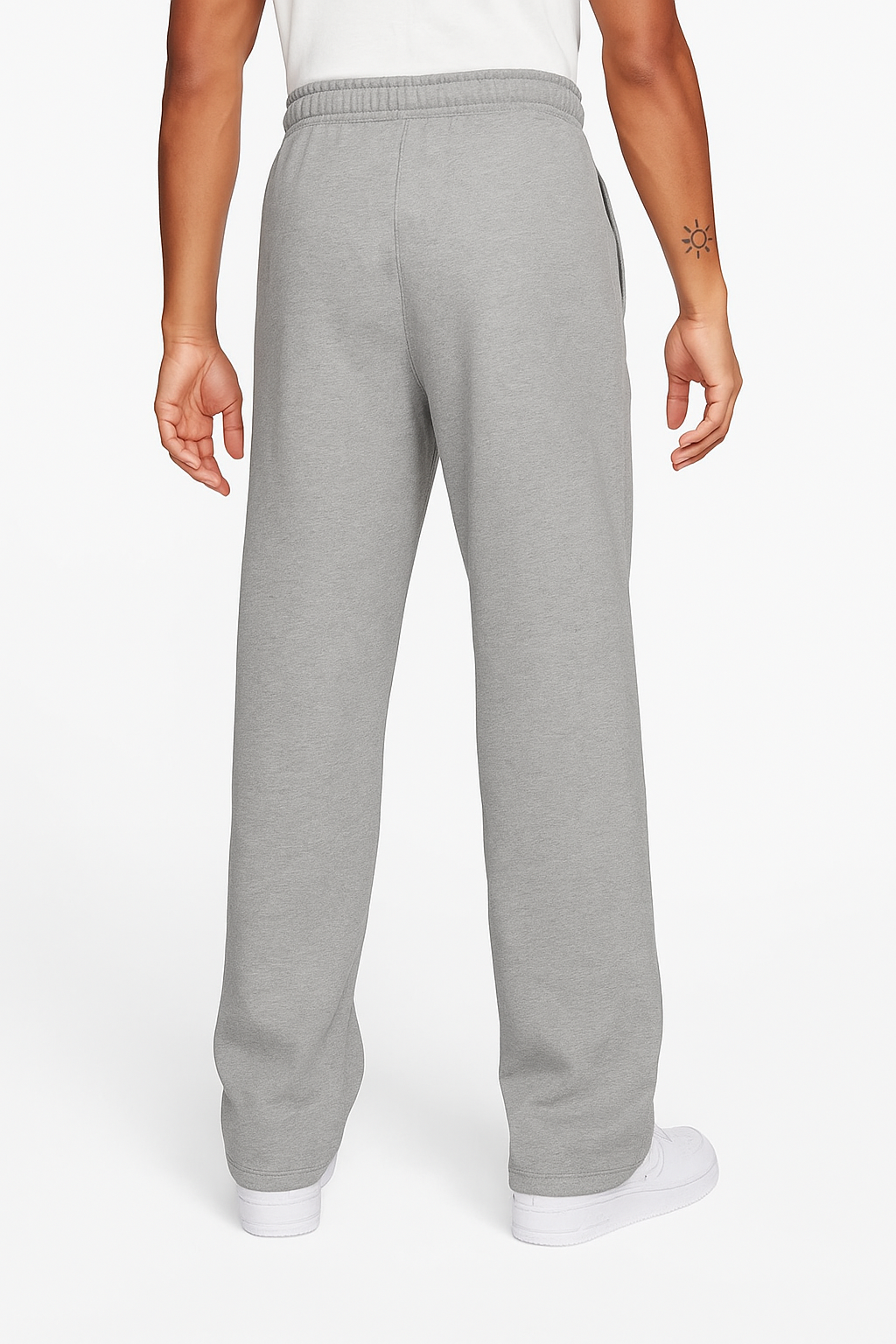 Nike Mirror Wide-Leg Sweatpants – Light Gray